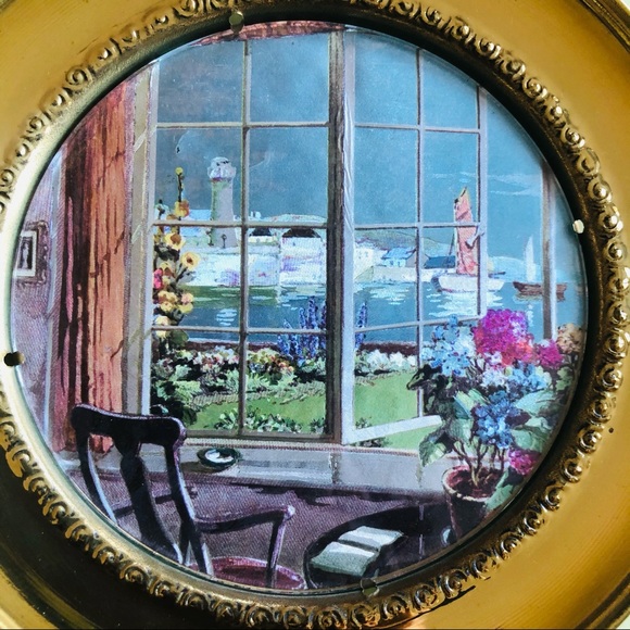 5 Cottagecore Vintage Solid Brass English Scenery - Picture 1 of 10